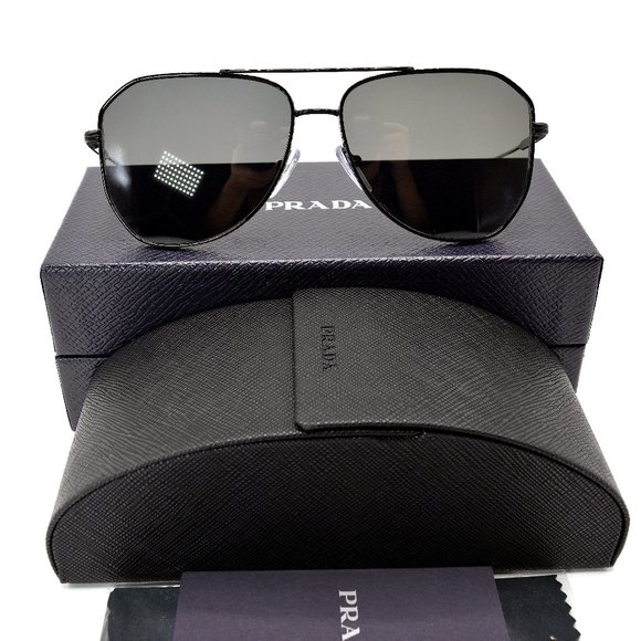 Prada Other - NEW PRADA PR 63XS 1AB08G BLACK GREY POLARIZED LENS AUTHENTIC SUNGLASSES …